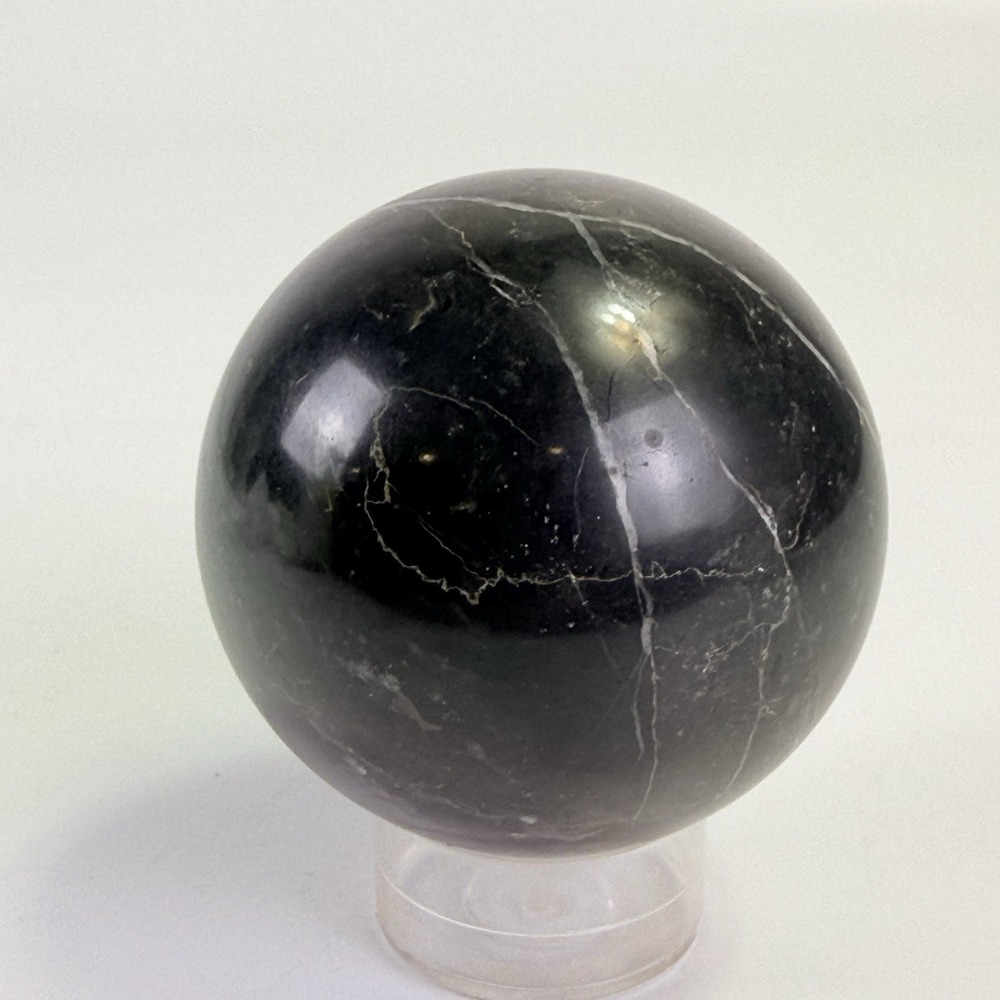 Vintage Serpentine with Pyrite Inclusions Crystal Sphere Polished Stone Orb 3"